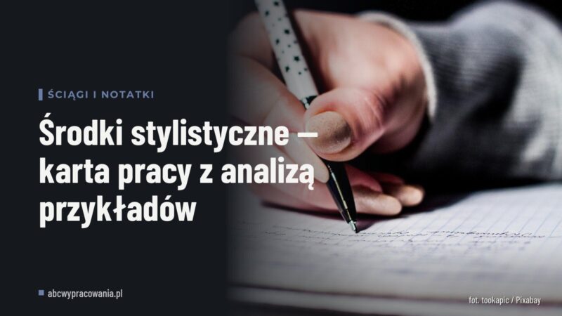 Środki stylistyczne — karta pracy z analizą przykładów